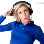 Woman with headphones - free stock photo © by wixphoto.com